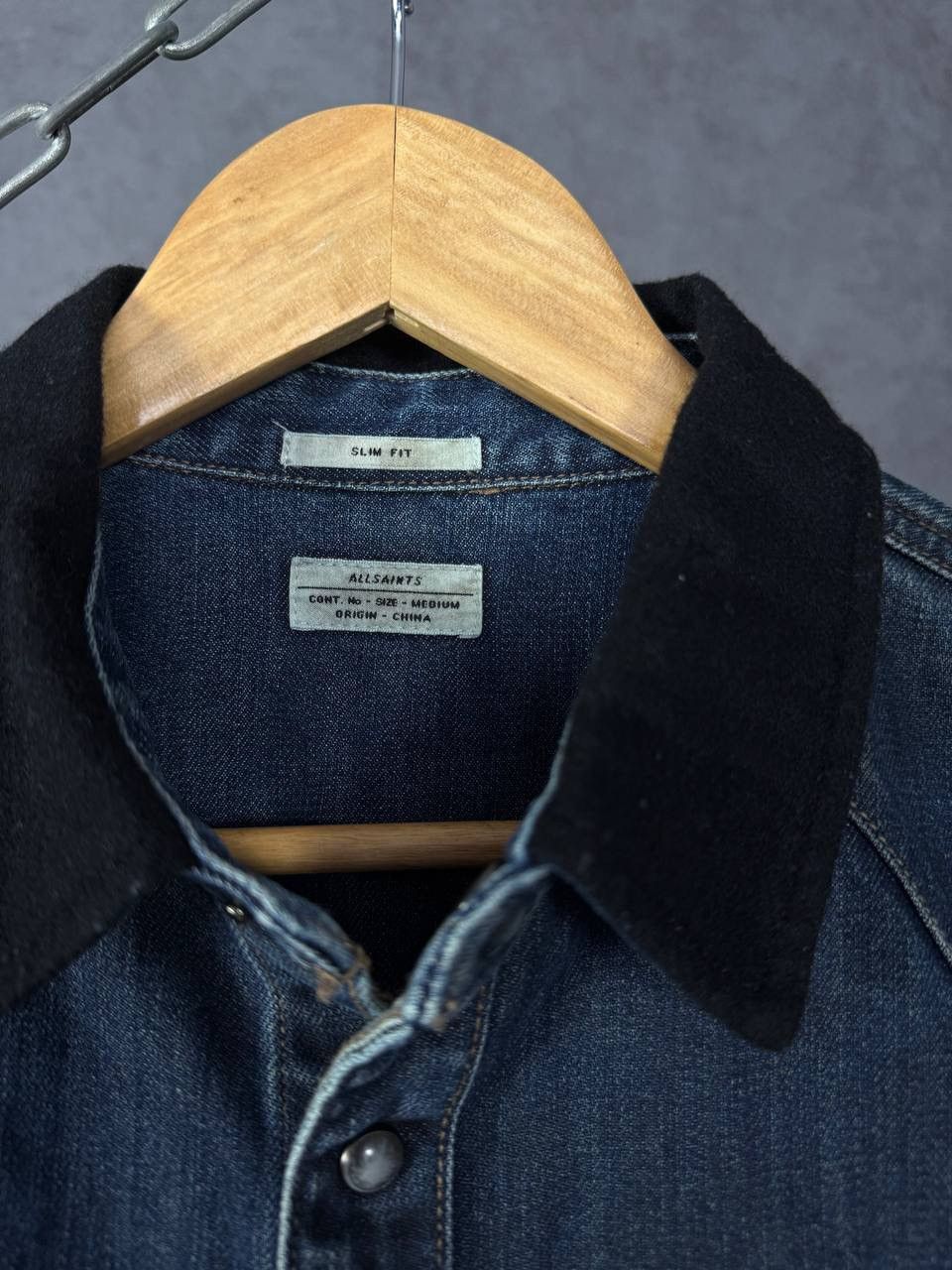 Allsaints Allsaints vintage designer denim shirt Size US M / EU 48-50 / 2 - 3 Thumbnail