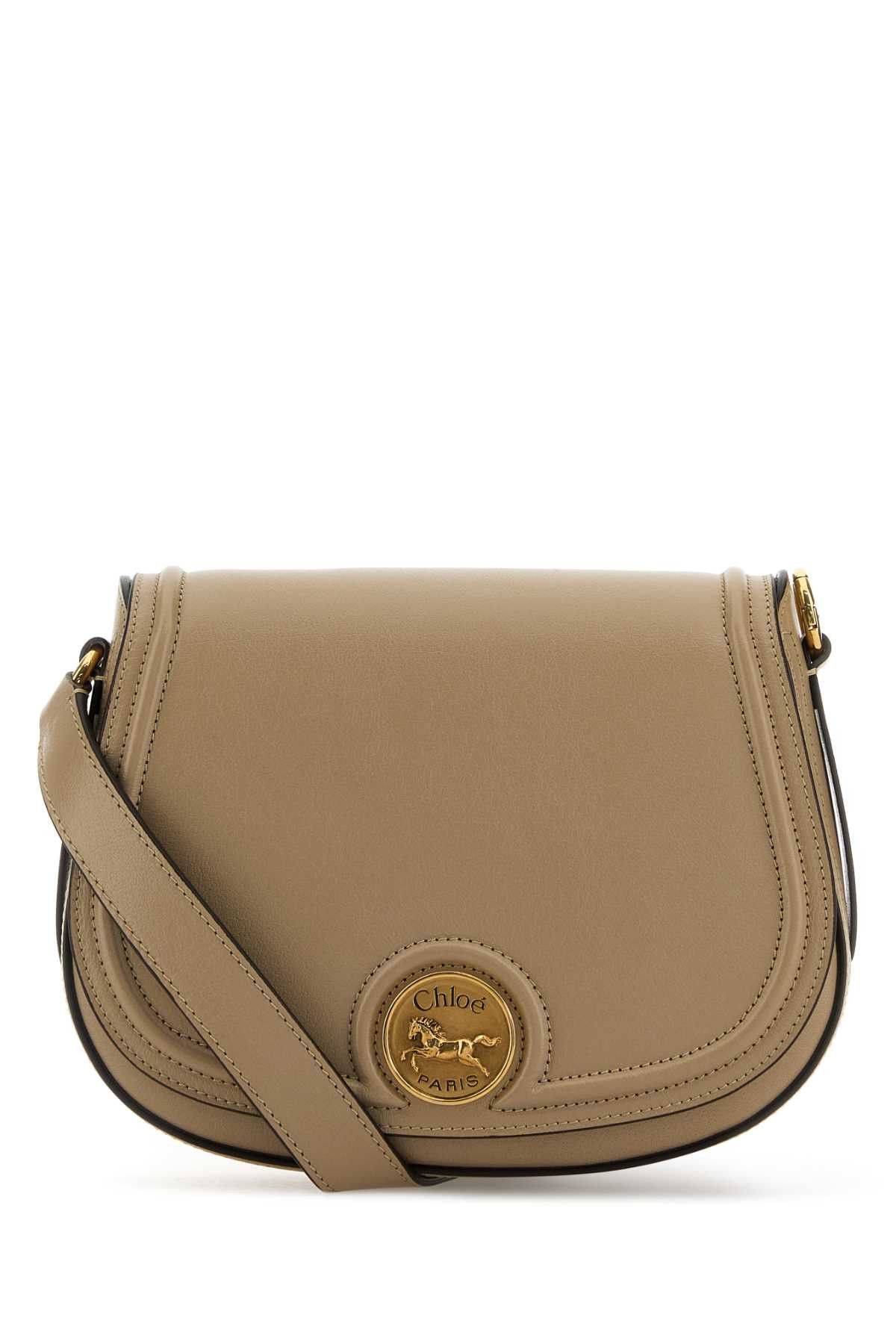 Chloe Cappuccino Leather Horse Medal Crossbody Bag Size ONE SIZE - 1 Thumbnail