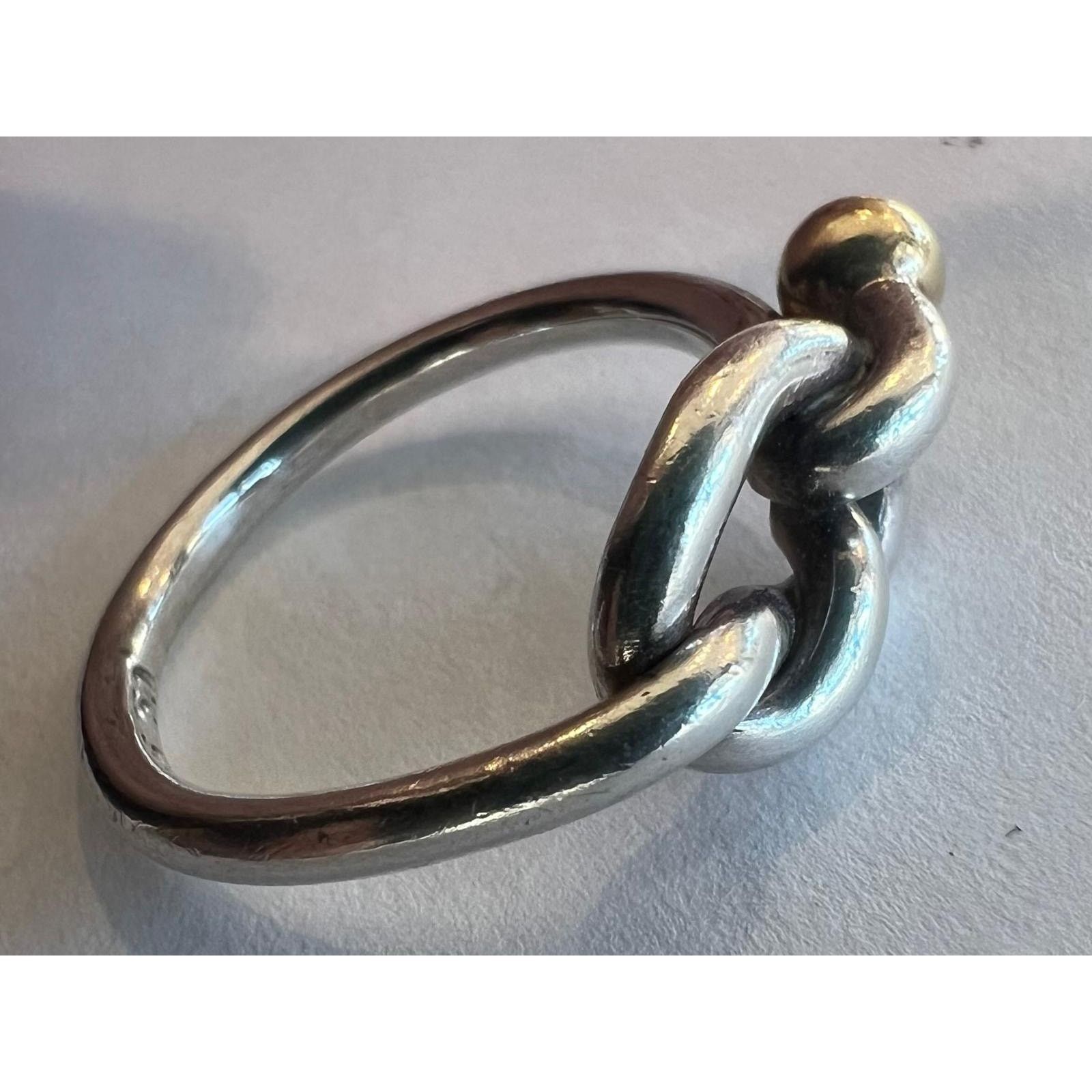 Tiffany & Co. Tiffany & Co. 925, 18K Yellow Gold Love Knot Ring Size 5.5 Size ONE SIZE - 5 Thumbnail