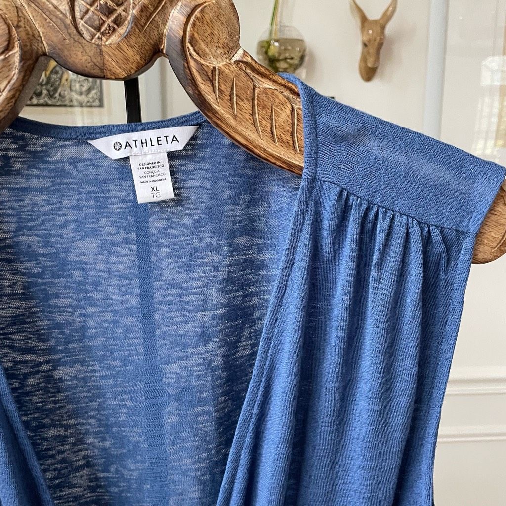 Athleta Athleta Breezy Wrap Top Cobalt Blue 988031 $50 L Size XL / US 12-14 / IT 48-50 - 3 Thumbnail
