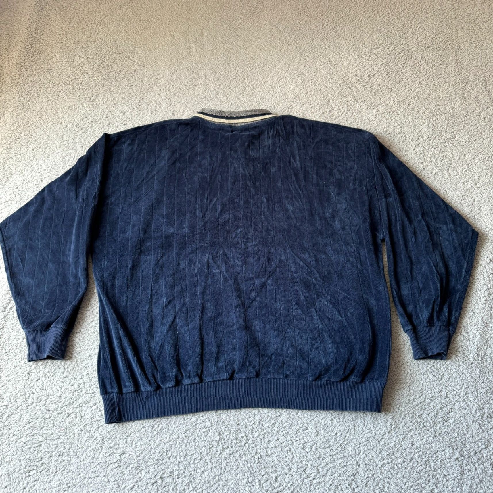 Vintage VINTAGE David Taylor Sweater Mens 2XL Blue Velour USA Golf Sweatshirt Sweater Size US XXL / EU 58 / 5 - 6 Thumbnail