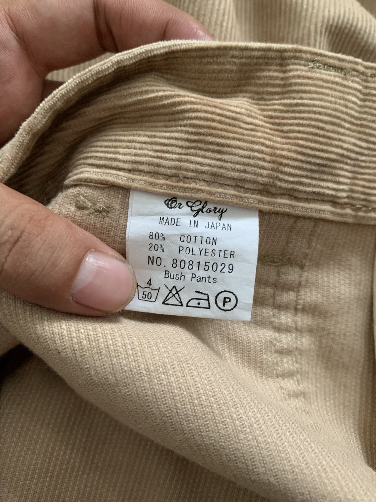 Japanese Brand Or Glory Japan Reguler Corduroy Bush Pants Size US 30 / EU 46 - 5 Thumbnail