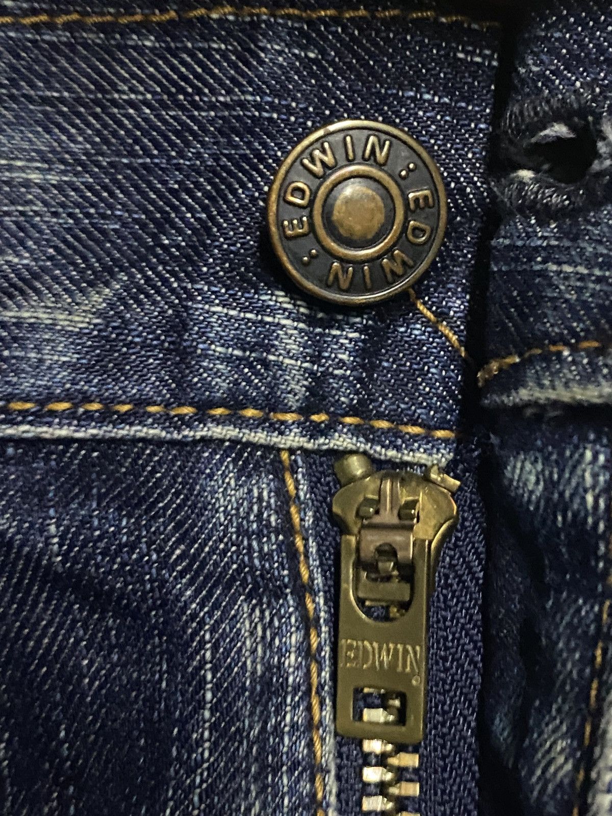 Junya Watanabe Vintage Edwin 503 Faded Wash Distressed Loose Jeans Size US 32 / EU 48 - 14 Thumbnail