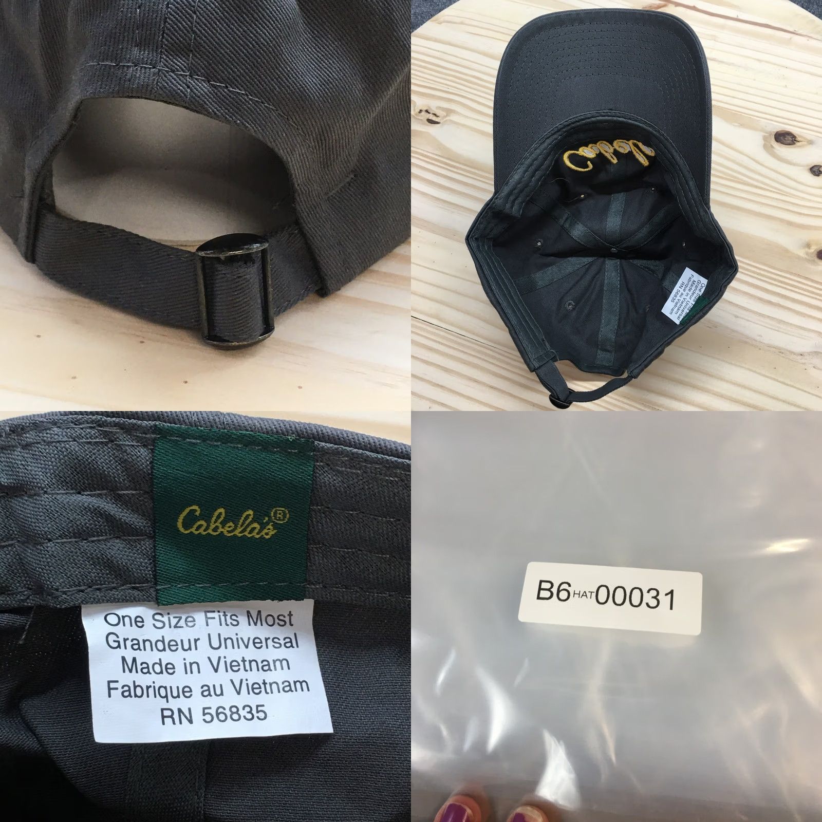 Vintage Cabela's Baseball Cap Gray Unisex OSFA Adjustable Curved Brim Embroidered Logo Outdoor Mens Size ONE SIZE - 8 Thumbnail