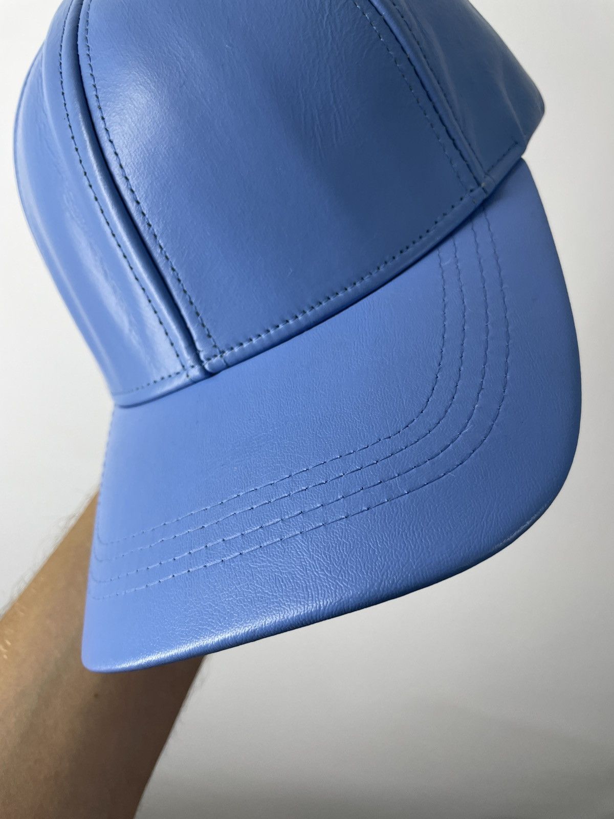 Genuine Leather Genuine Leather Vintage leather cap blue Size ONE SIZE - 6 Thumbnail