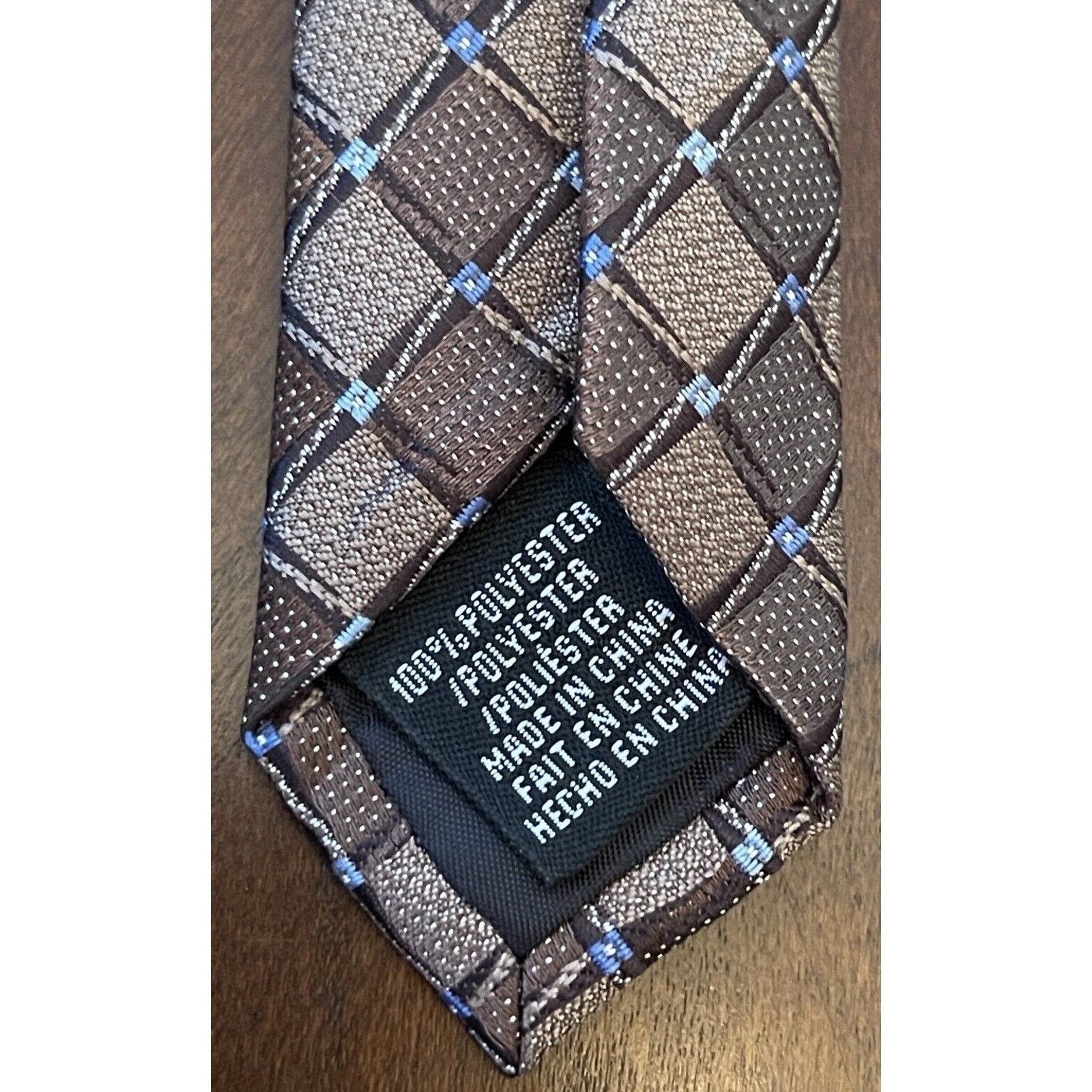 Perry Ellis Perry Ellis Portfolio Brown Blue Polyester Made In China Size ONE SIZE - 7 Thumbnail