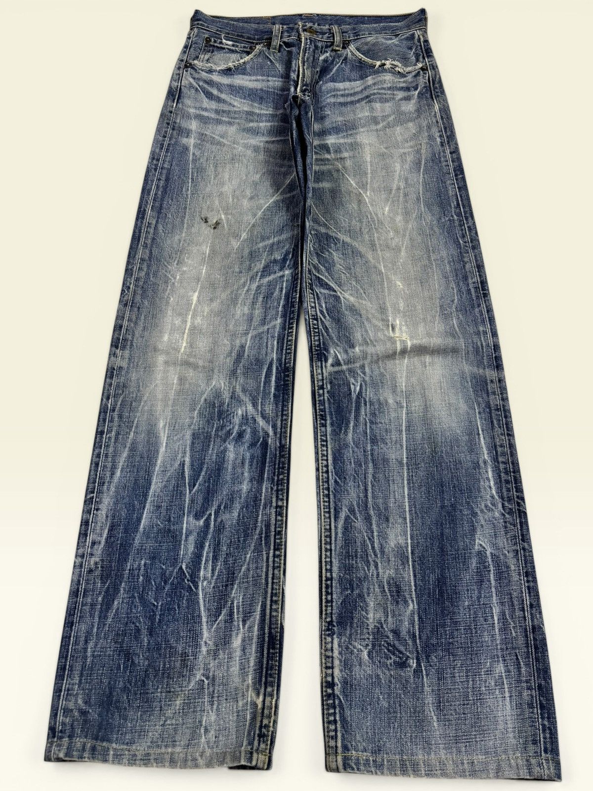 Levi's 90s Grunge Levis Lot 503 Thunder Clawmark Faded Jeans Size US 29 - 1 Thumbnail