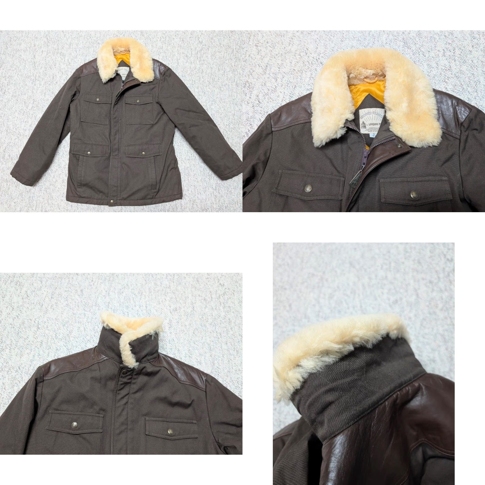 London Fog 1980s vintage SHEARLING brown PARKA MOUTON arctic London Fog Parka Coat Men M Leather Collar Wool Closure Button 42 in Chest 24" pit to pit Brown Size US M / EU 48-50 / 2 - 9 Thumbnail