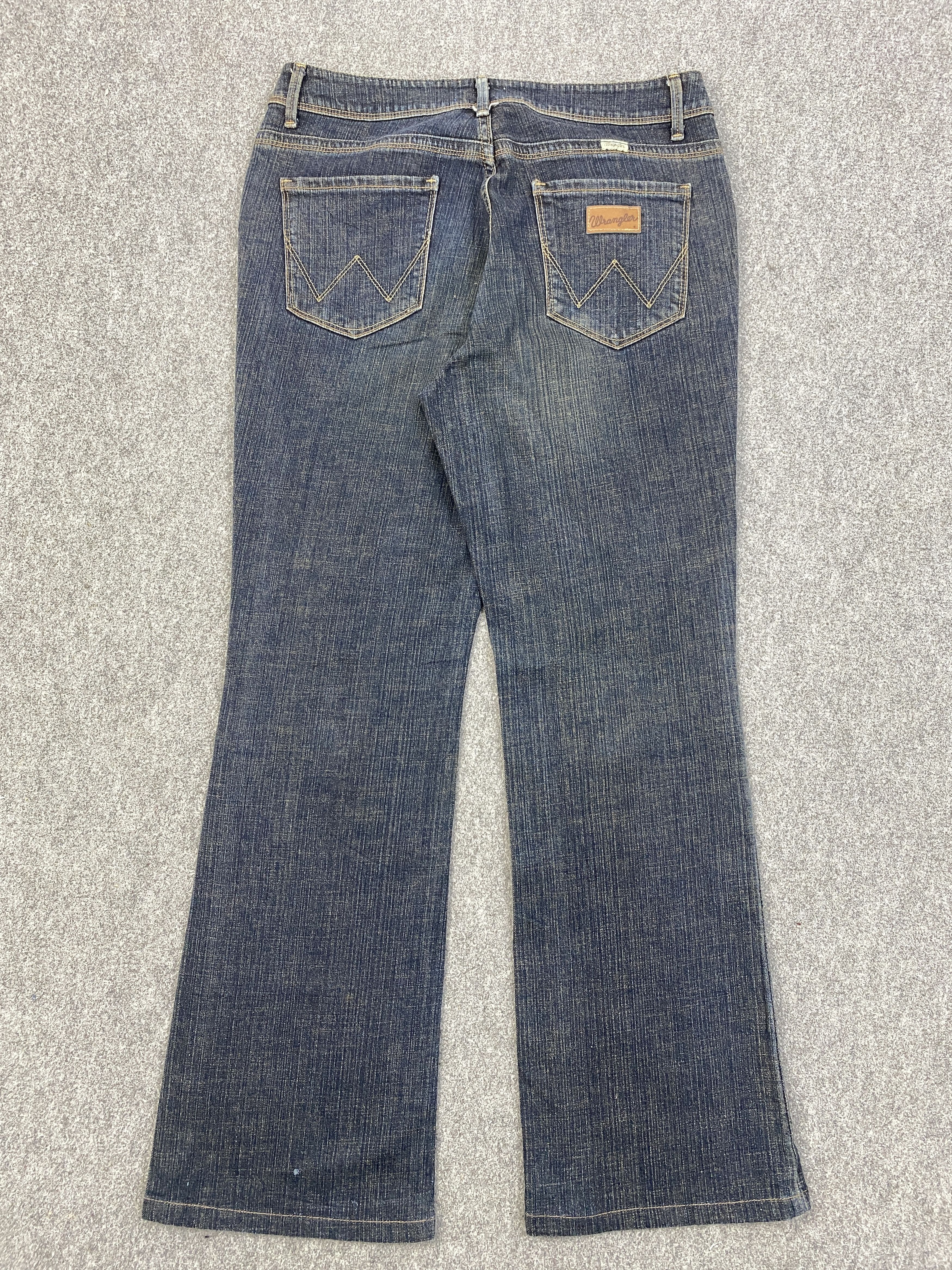 Wrangler Vintage Wrangler Blue Black Bootcut Denim DP2845 Size US 31 - 3 Thumbnail