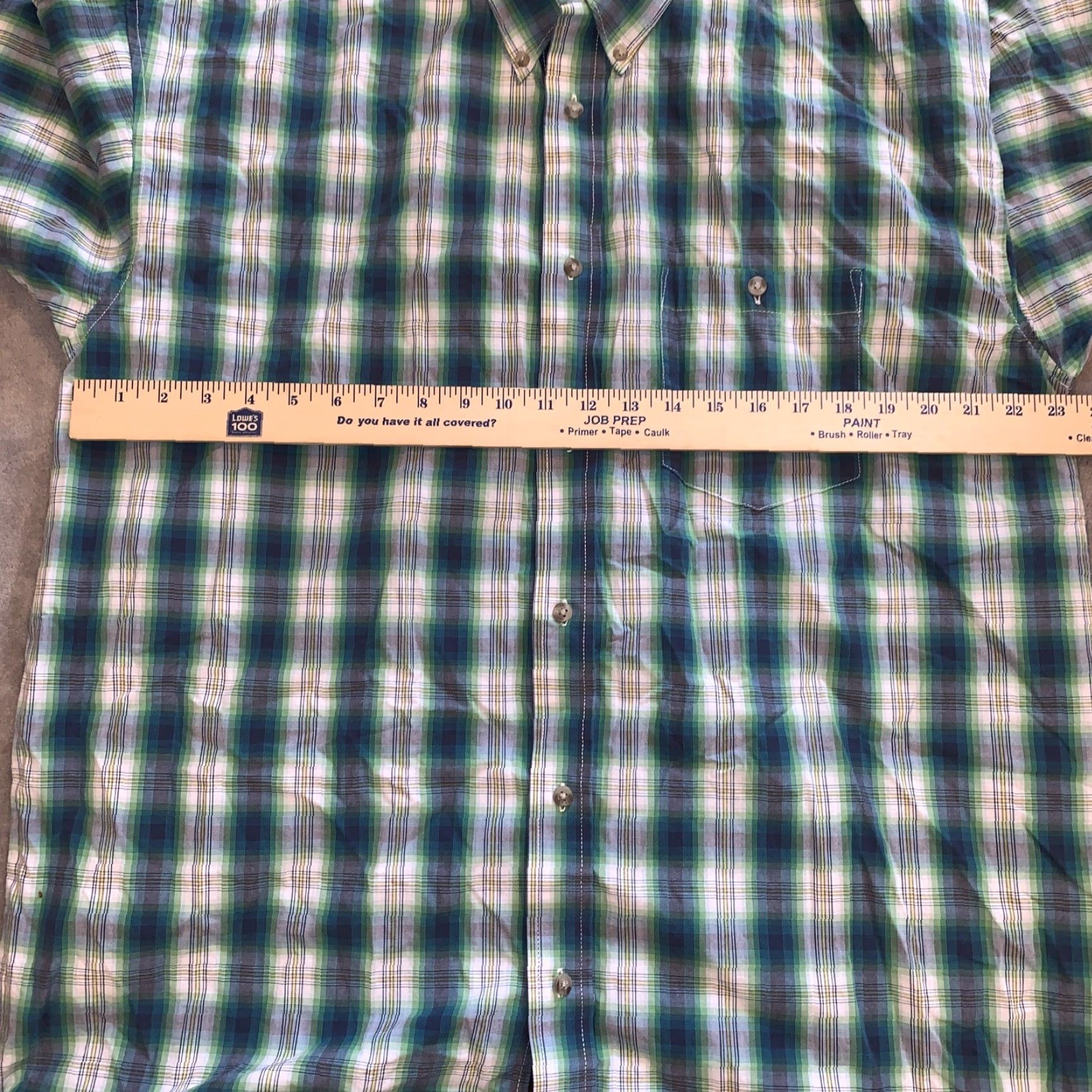 Wrangler Wrangler Shirt Mens XL Western Green Checks Short Sleeve Button-Up Pockets Cowboys Casual Workwear Size US XL / EU 56 / 4 - 5 Thumbnail