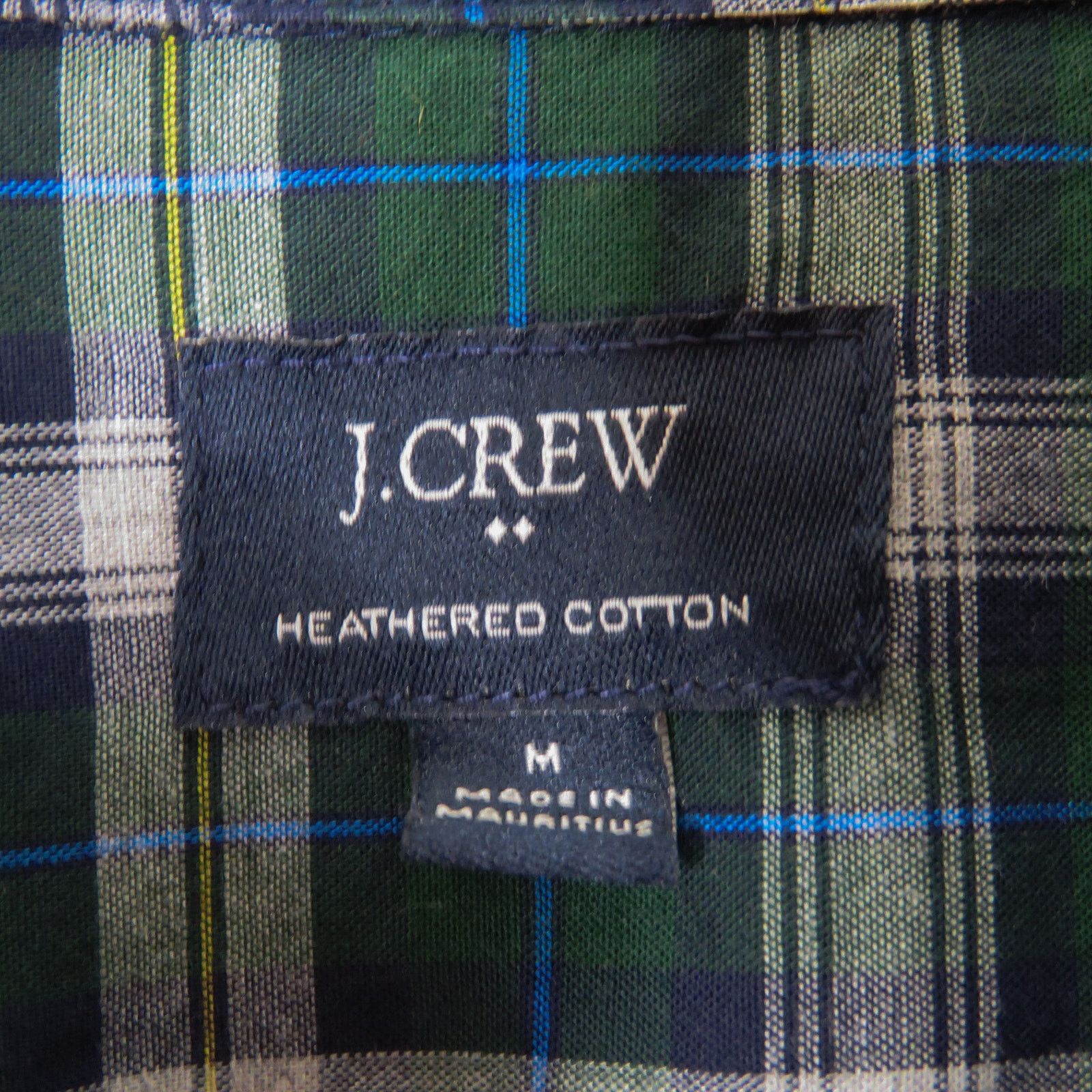 J.Crew J. Crew Heathered Cotton Green Plaid Button Down Shirt Med Size US M / EU 48-50 / 2 - 4 Thumbnail