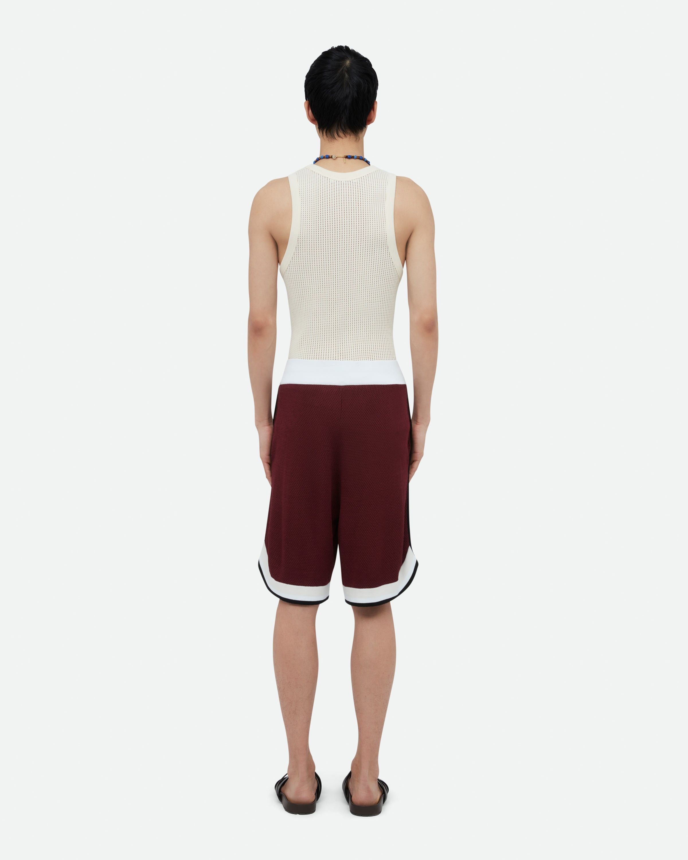 Wales Bonner o1mle0825 Unisex Rio Shorts in Burgundy/White Size US 36 / EU 52 - 3 Thumbnail