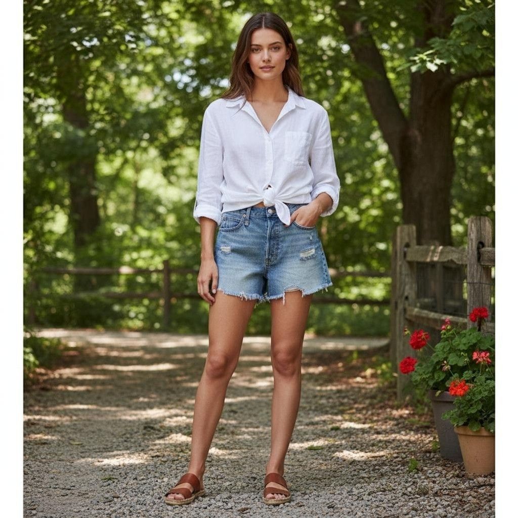 Free People Free People Button Fly Distressed Raw Hem Shorts Size 30 Size 30" / US 8 / IT 44 - 1 Thumbnail