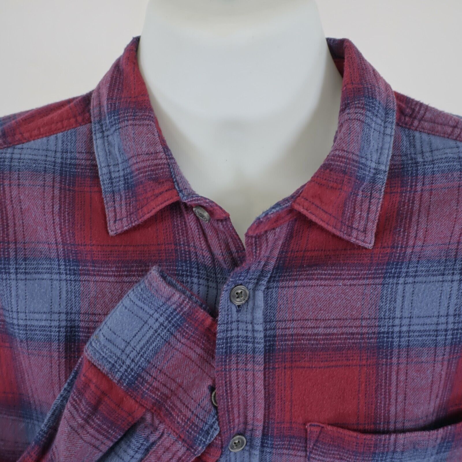 Eddie Bauer Eddie Bauer Flannel Medium Cotton Blue Red Plaid Pocket Coll Size US M / EU 48-50 / 2 - 3 Thumbnail