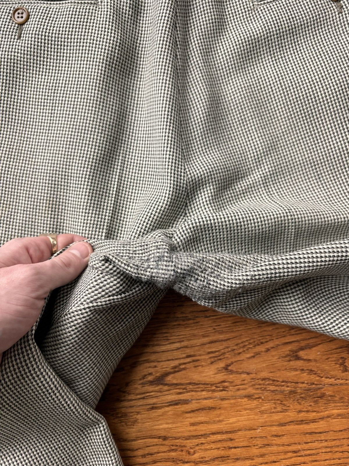 Gianfranco Ferre × Vintage Vintage Gianfranco Ferre Suit Houndstooth Two Piece Wool 54R Size 54R - 18 Thumbnail