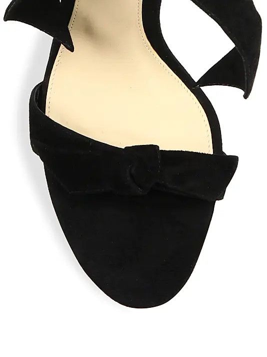 Alexandre Birman os11x1225 Clarita Bow Suede Sandals in Black Size US 8 / IT 38 - 5 Thumbnail