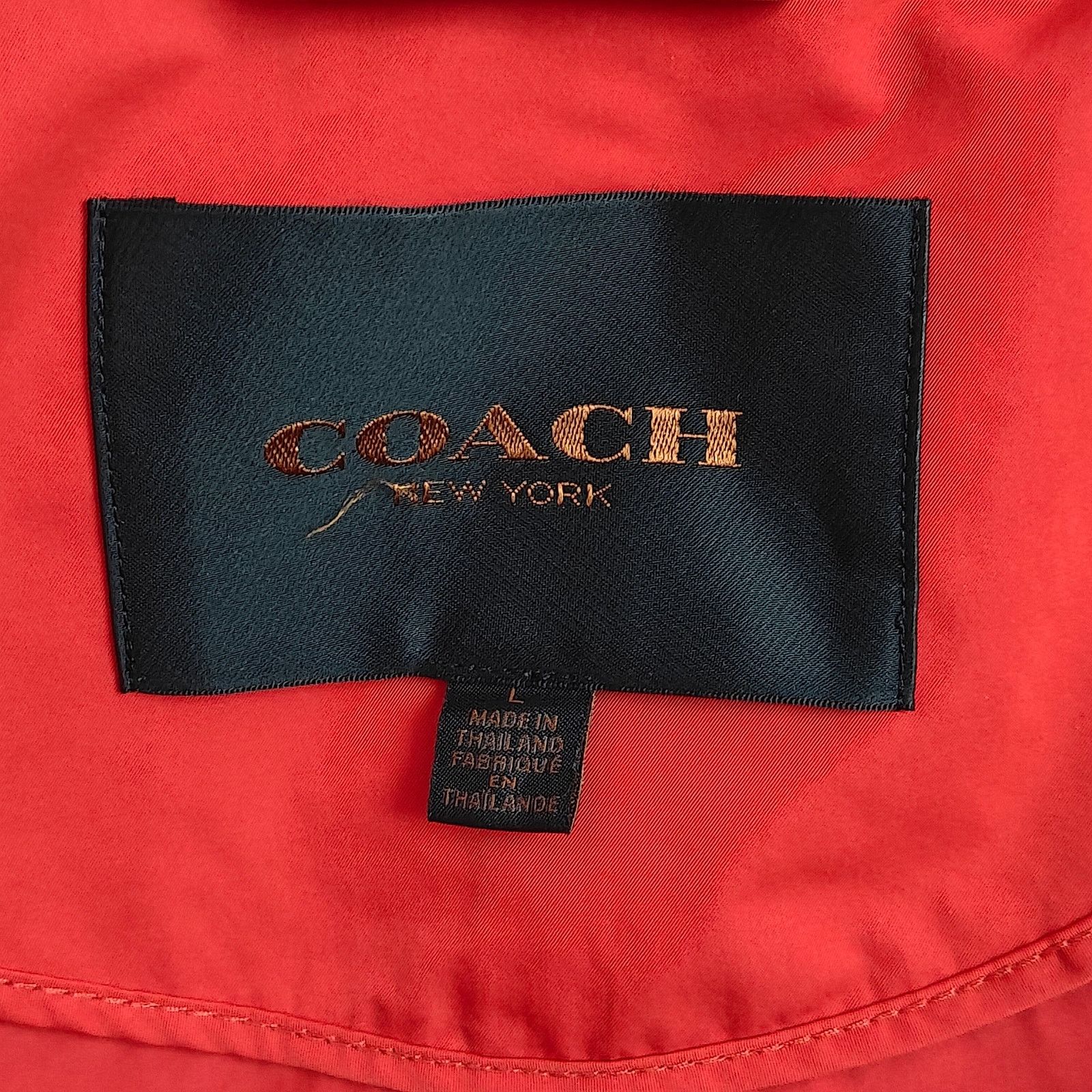 Coach Coach Women’s Rain Jacket Hooded Coat Red Large Size L / US 10 / IT 46 - 3 Thumbnail