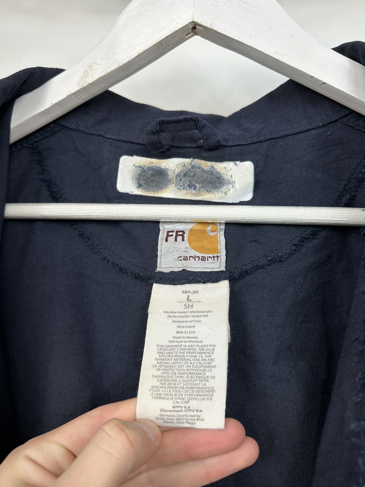 Carhartt Vintage Carhartt Flame Resistant Cargo Baggy Detroit Jacket Size US L / EU 52-54 / 3 - 17 Thumbnail