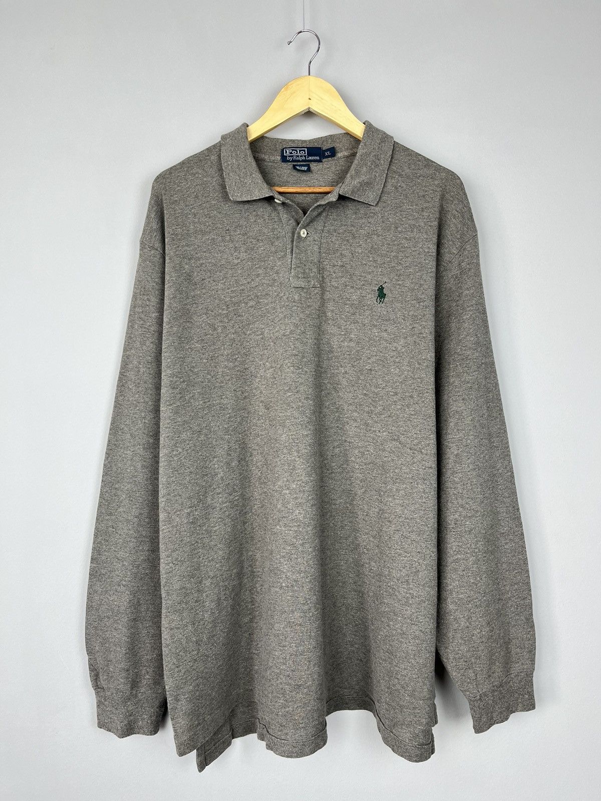 Polo Ralph Lauren × Ralph Lauren × Vintage Ralph Lauren Vintage Retro Y2K 2000s Long Sleeve Polo Size US XL / EU 56 / 4 - 1 Thumbnail