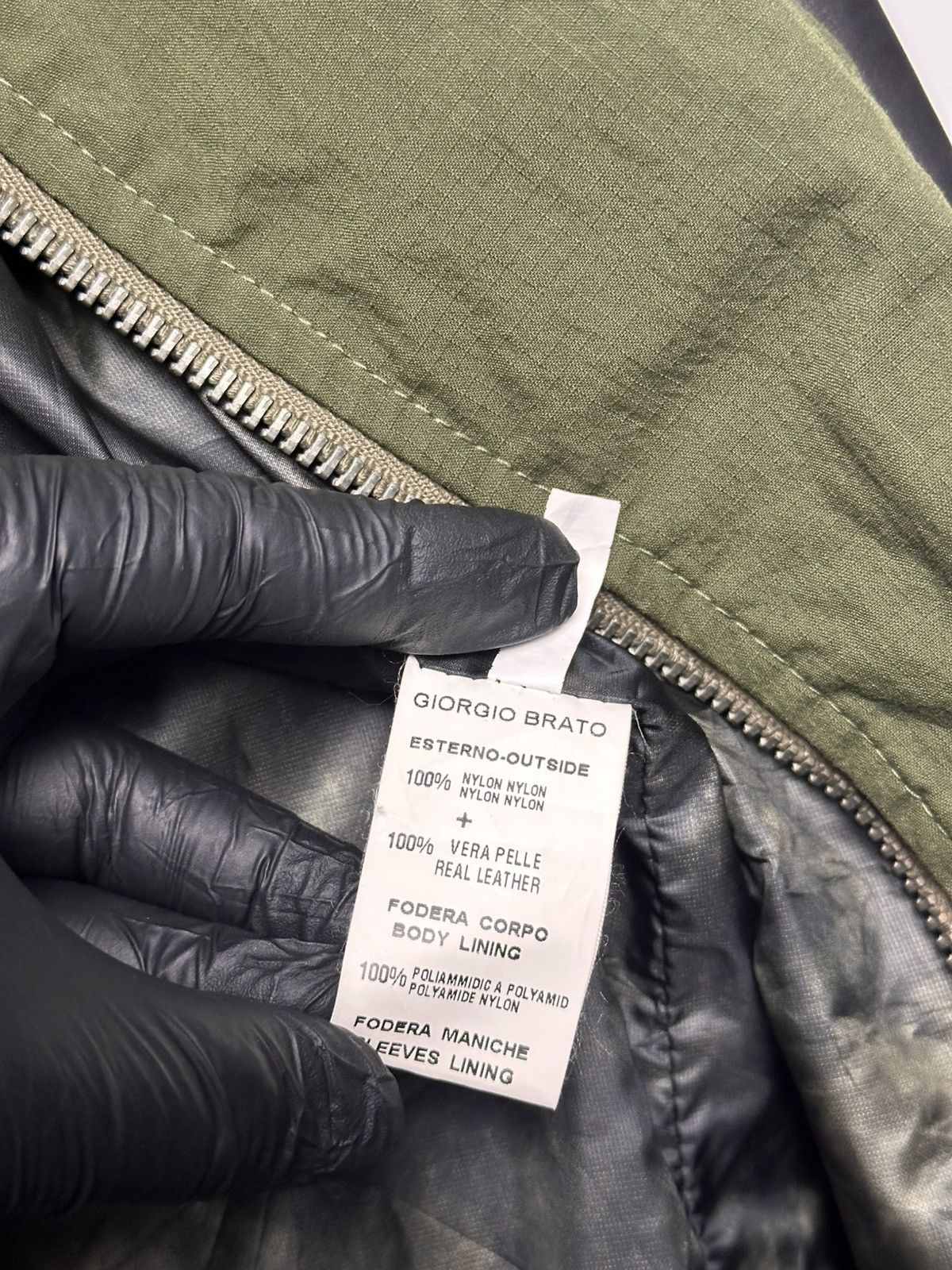 Giorgio Brato Giorgio Brato Ripstop Hybrid Leather Ratti Biker Jacket Size US L / EU 52-54 / 3 - 21 Thumbnail