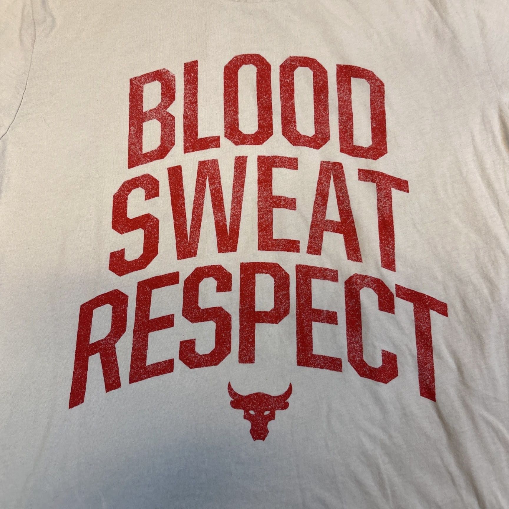 Under Armour Under Armour Project Rock Men’s Medium Blood Sweat Respect Beige T-Shirt Tee Shirt Crew Neck Short Sleeve Graphic Print Size US M / EU 48-50 / 2 - 2 Thumbnail