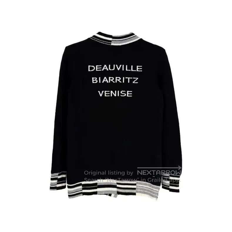 Chanel Chanel Black letter logo cashmere cardigan coat Size XS / US 0-2 / IT 36-38 - 2 Thumbnail