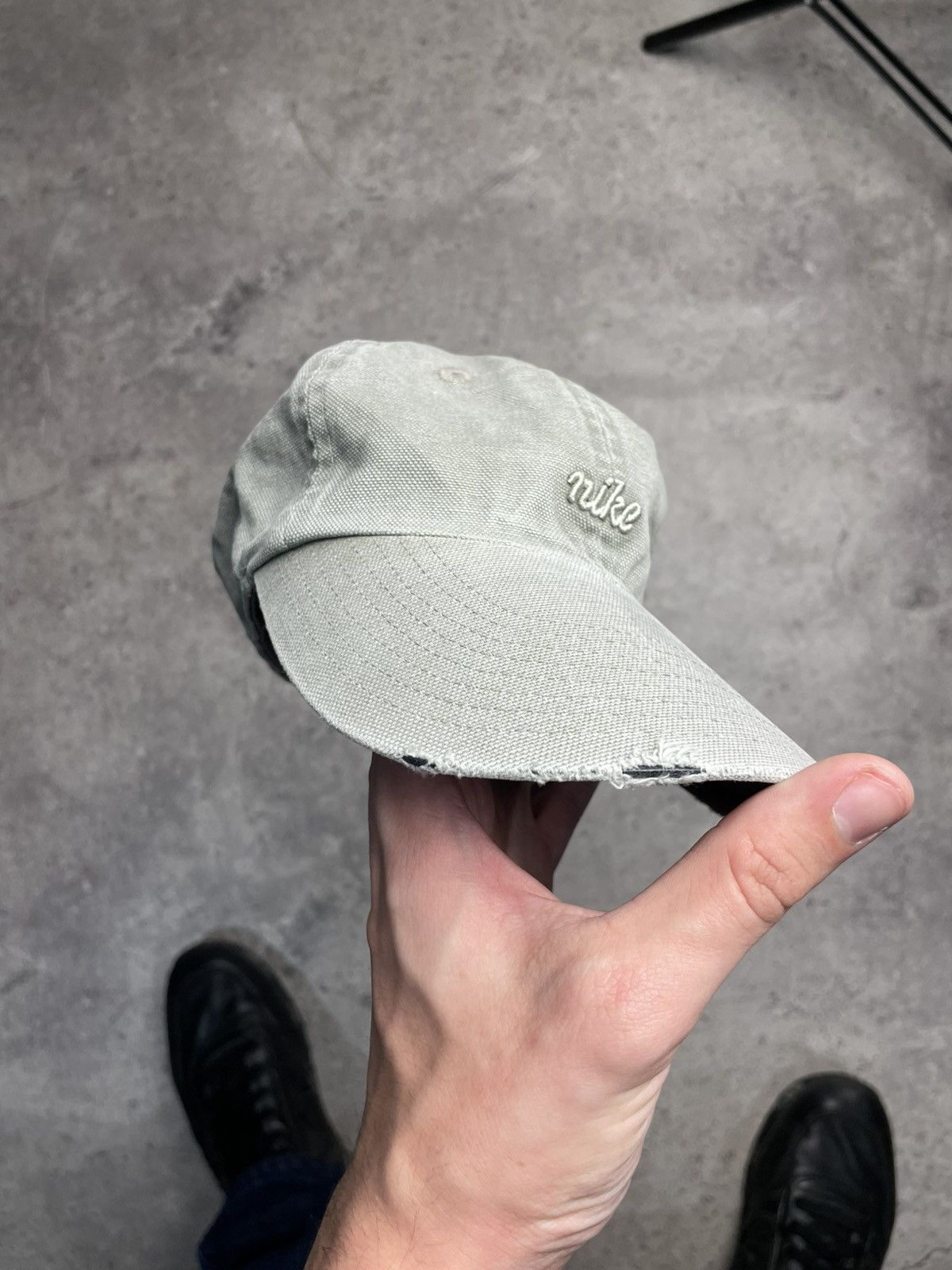 Nike Nike Vintage Distressed cap RARE Logo script Hat Size ONE SIZE - 3 Thumbnail