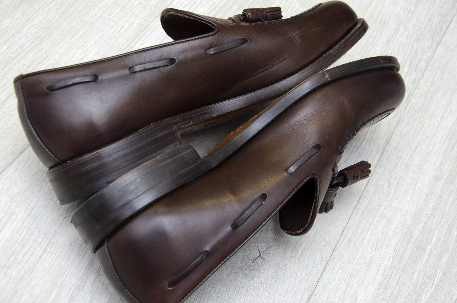 Berwick 1707 Berwick 8491-KP10 Cordovan Red Brown Loafers size 7 1/2 Size US 7.5 / EU 40-41 - 6 Thumbnail