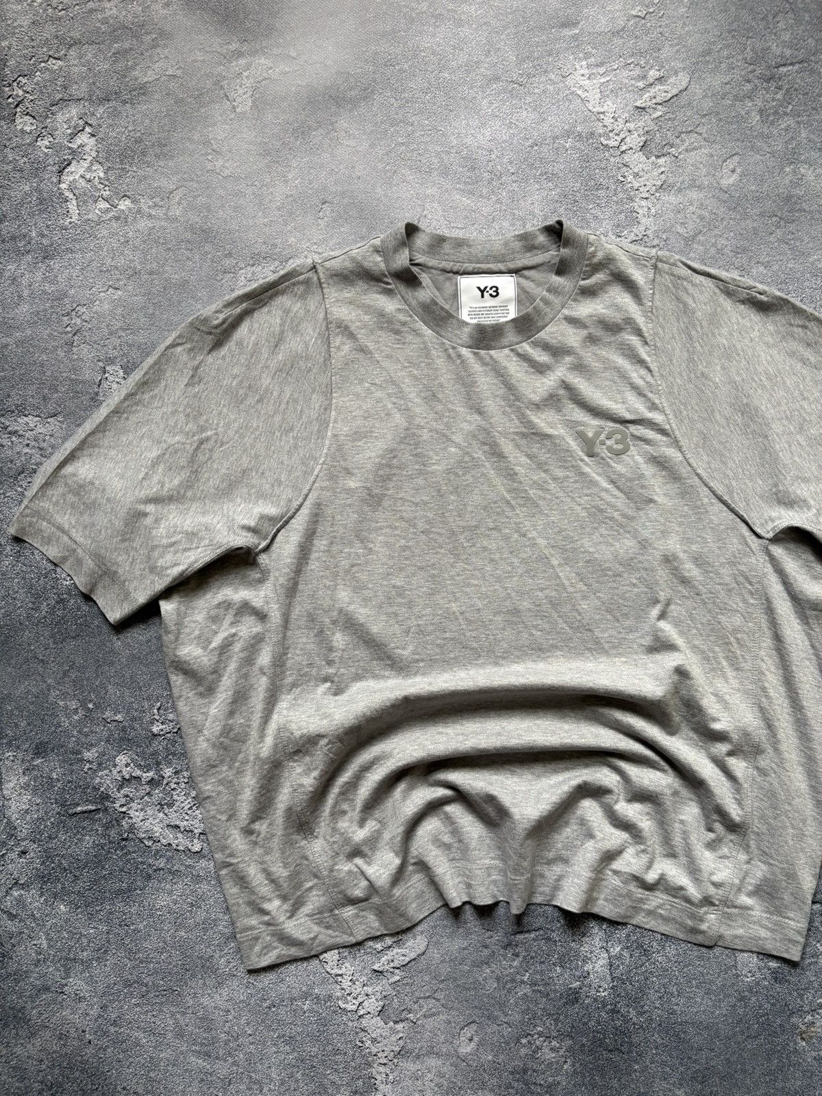 Y-3 Adidas Y-3 Yohji Yamamoto Logo Oversized Gray T-Shirt Size M Size M / US 6-8 / IT 42-44 - 3 Thumbnail