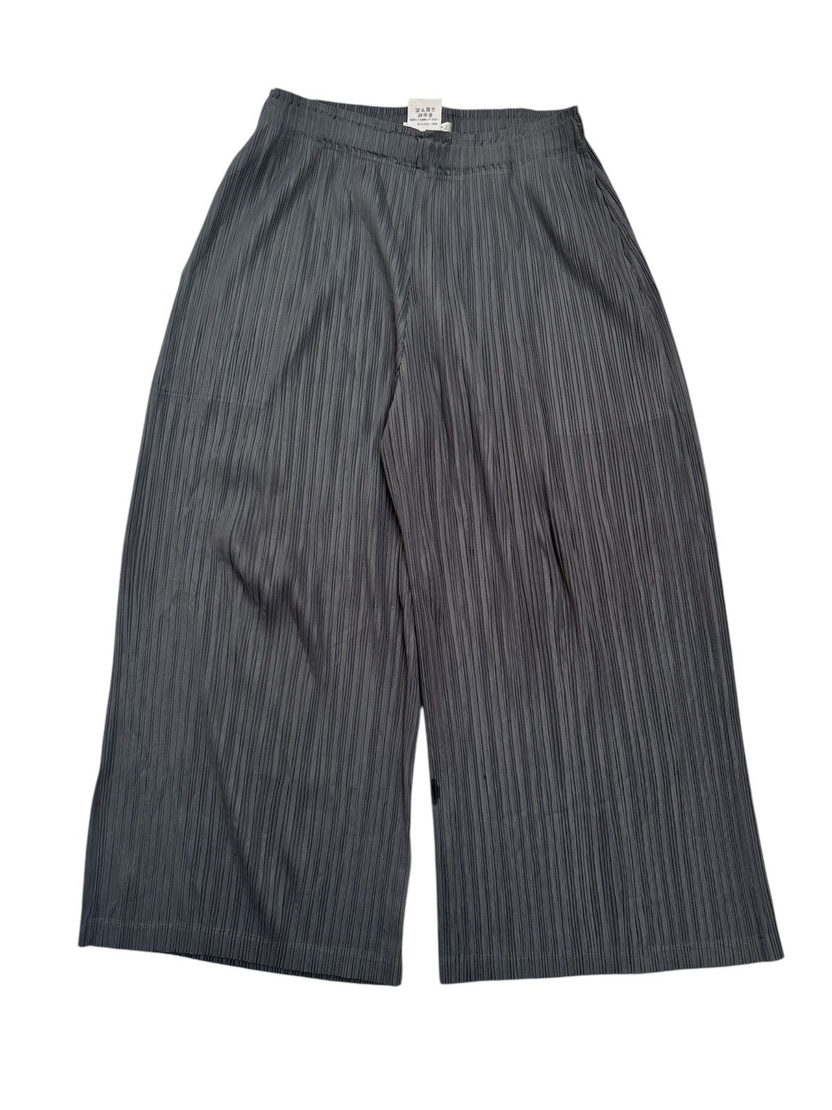 Issey Miyake Pleats Please Crop Wide Leg Pants Size US 30 / EU 46 - 2 Thumbnail