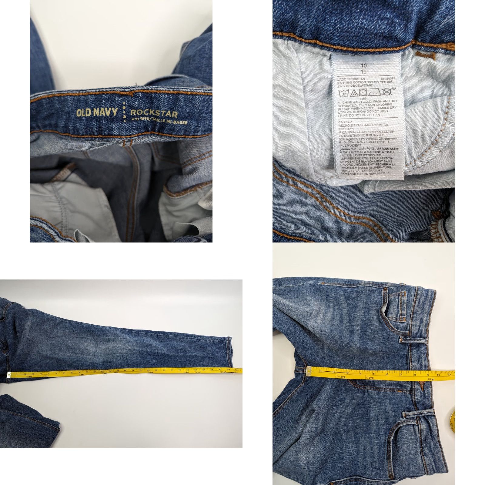 Old Navy Old Navy Jeans Womens Size 10 Denim Mid Rise Skinny Blue 28 in Inseam 28.5 in 28 in Waist Rocker? Size 28" / US 6 / IT 42 - 8 Thumbnail