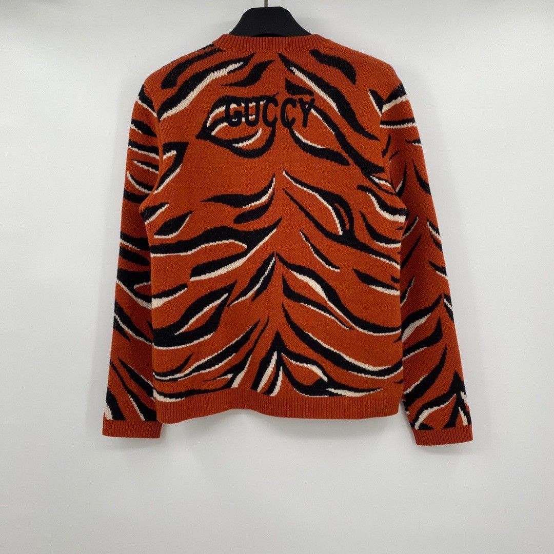 Gucci Gucci tiger head back letter knitted sweater Nextarrow-2412 Size US M / EU 48-50 / 2 - 2 Thumbnail