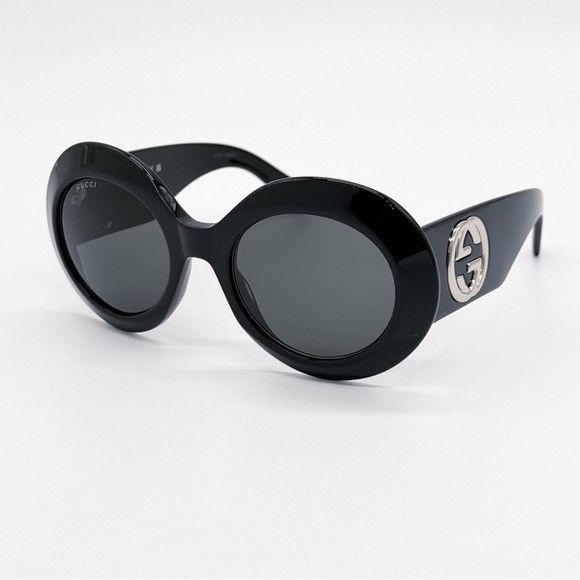 Gucci NEW GG1647S 007 GUCCI BLACK ROUND WOMEN SUNGLASSES GG 1647S Size ONE SIZE - 4 Thumbnail