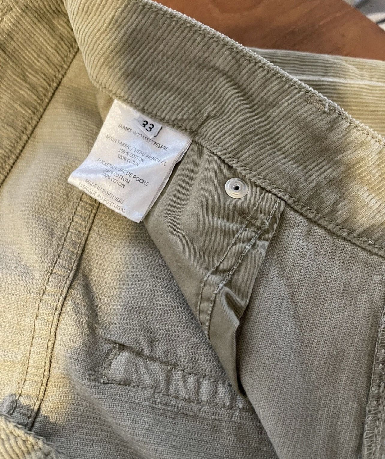 Officine Generale Officine generale corduroy mens pants 33 James NWT Size US 33 - 10 Thumbnail