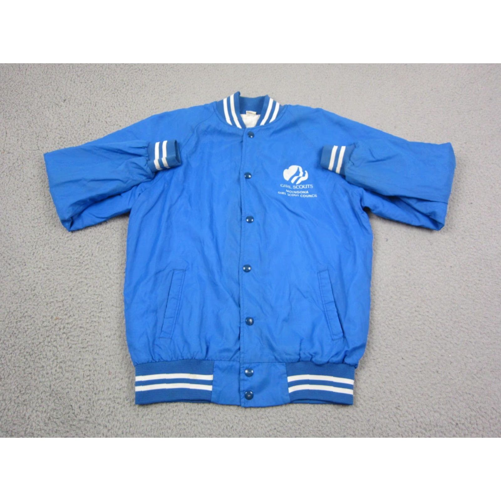Vintage VINTAGE Girl Scouts Jacket Mens XL Blue Varsity 90s Outdoor Logo Women's XL Blue Varsity Jacket Size XL / US 12-14 / IT 48-50 - 2 Thumbnail