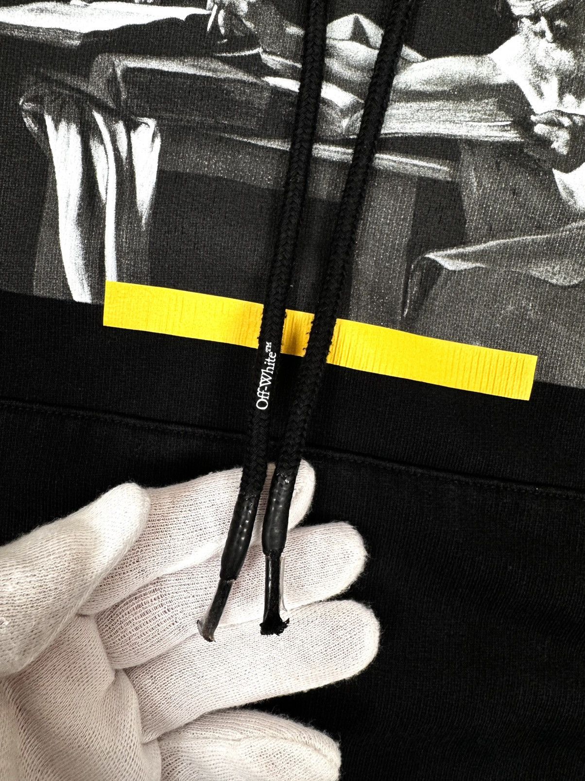 Off-White Off-White Black Caravaggio Diagonal Hoodie Size US M / EU 48-50 / 2 - 5 Thumbnail