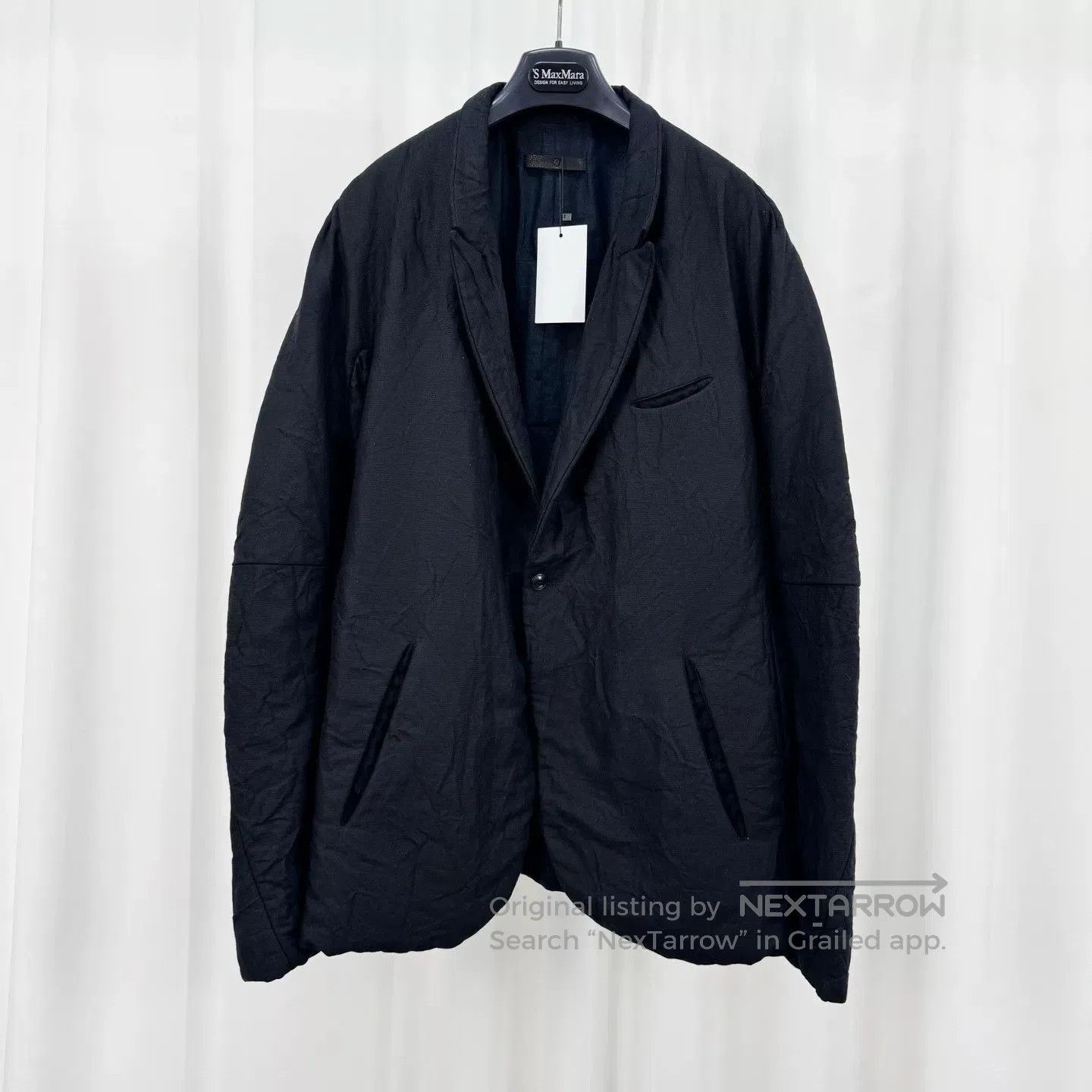 Ziggy Chen Ziggy Chen Black Linen Single Button Jacket. Size US M / EU 48-50 / 2 - 1 Thumbnail