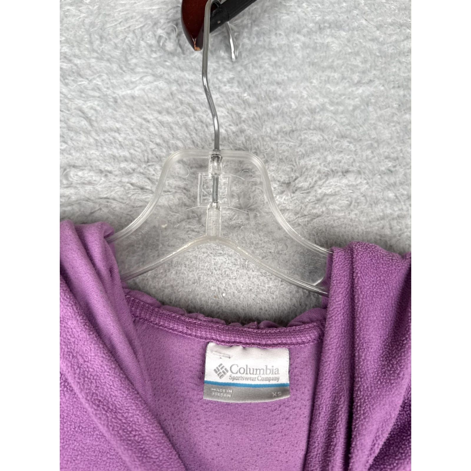 KangaROOS Columbia Hoodie XS Purple Fleece Pullover Hooded Kangaroo Pocket Outdoor Hiking Womens Size XS / US 0-2 / IT 36-38 - 6 Thumbnail