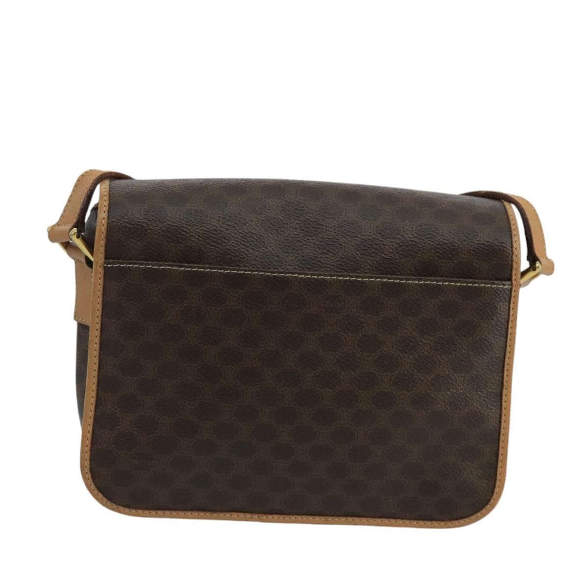 Celine CELINE Macadam Canvas Circle Shoulder Bag Brown Size ONE SIZE - 2 Thumbnail