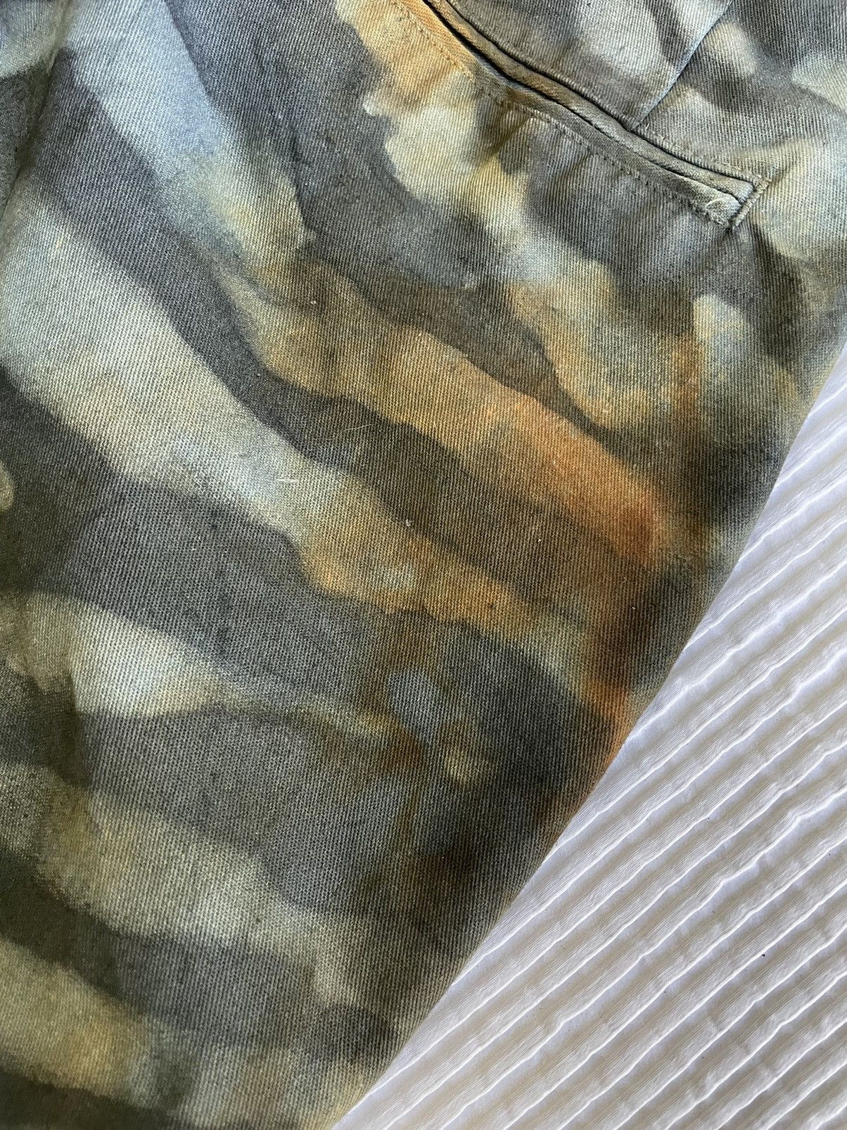 Handmade Rust Indigo Paint Grr Bb Hand Camo Tiger Stripe Pants Size US 33 - 13 Thumbnail