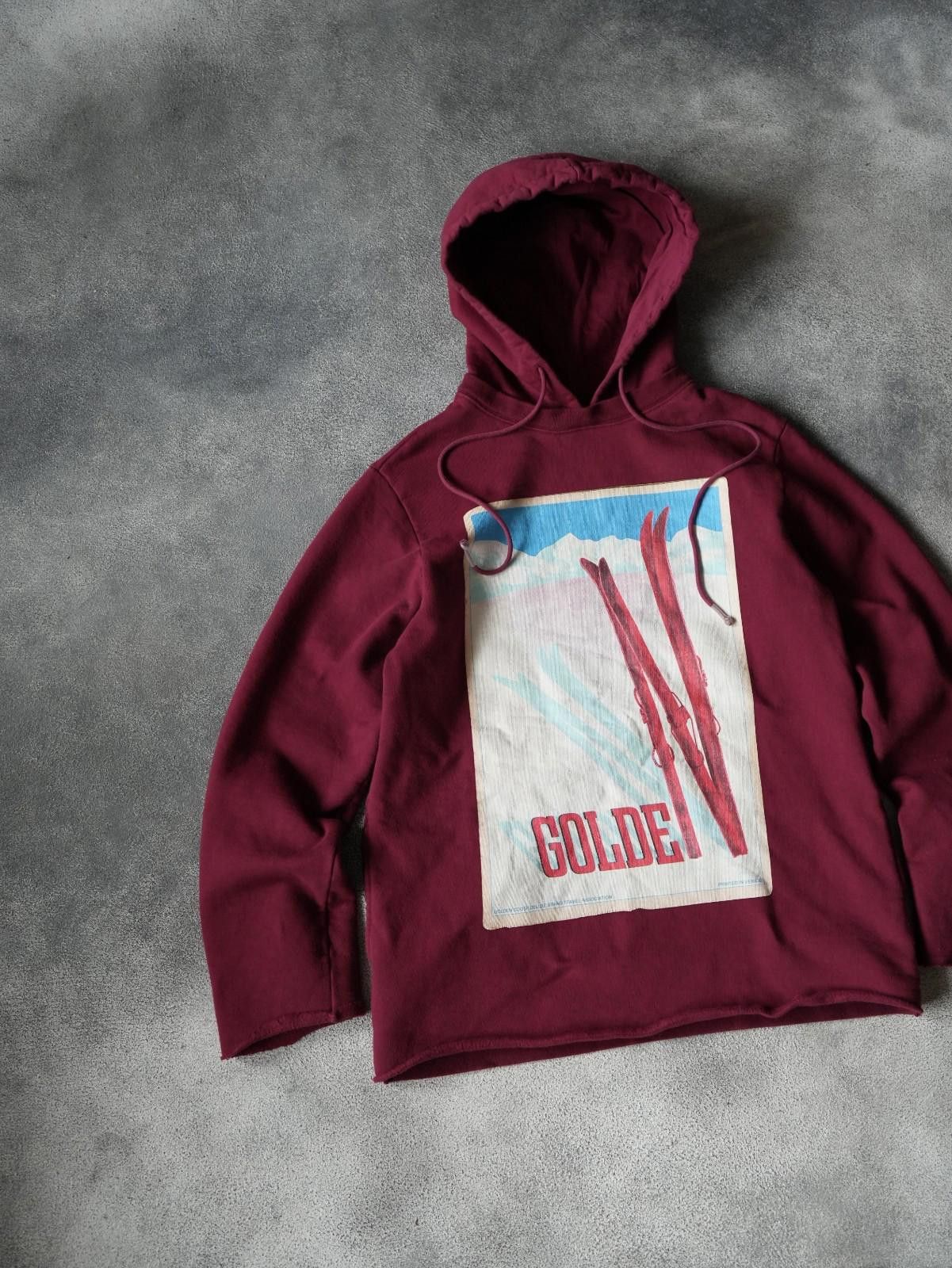 Golden Goose Golden Goose Distressed "Ski Print" Crew Oversized Hoodie Size S / US 4 / IT 40 - 3 Thumbnail