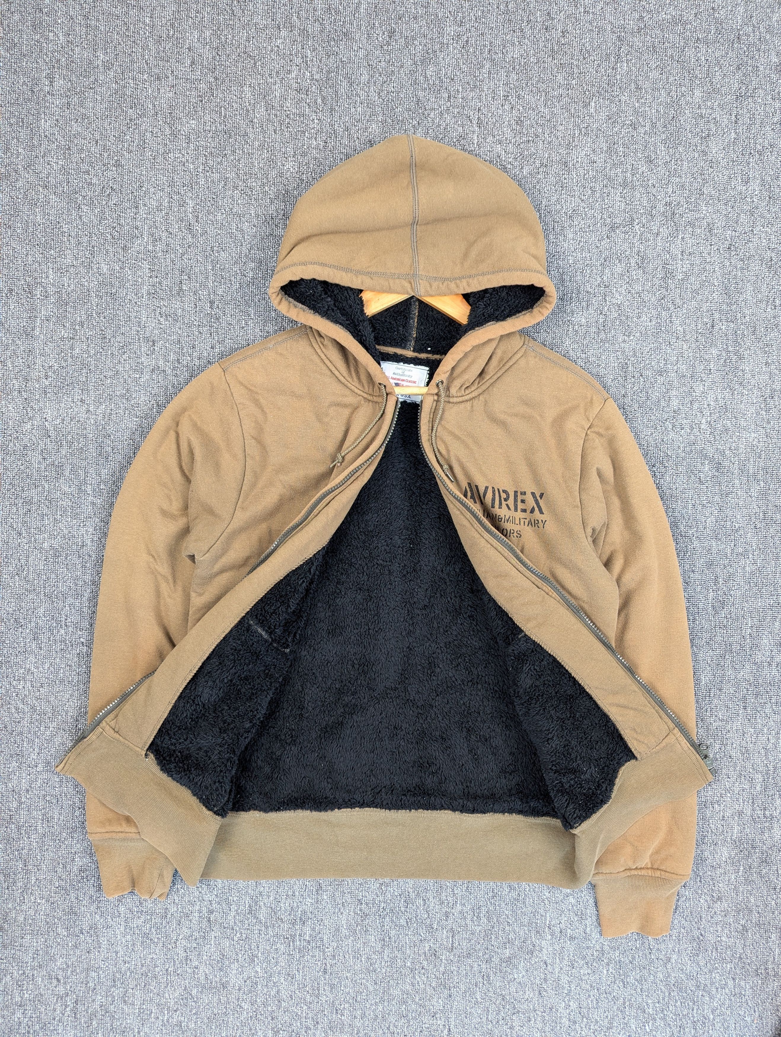 Avirex Avirex U.S.A Distressed Sherpa Lined Hoodie Zipper Size US M / EU 48-50 / 2 - 6 Thumbnail