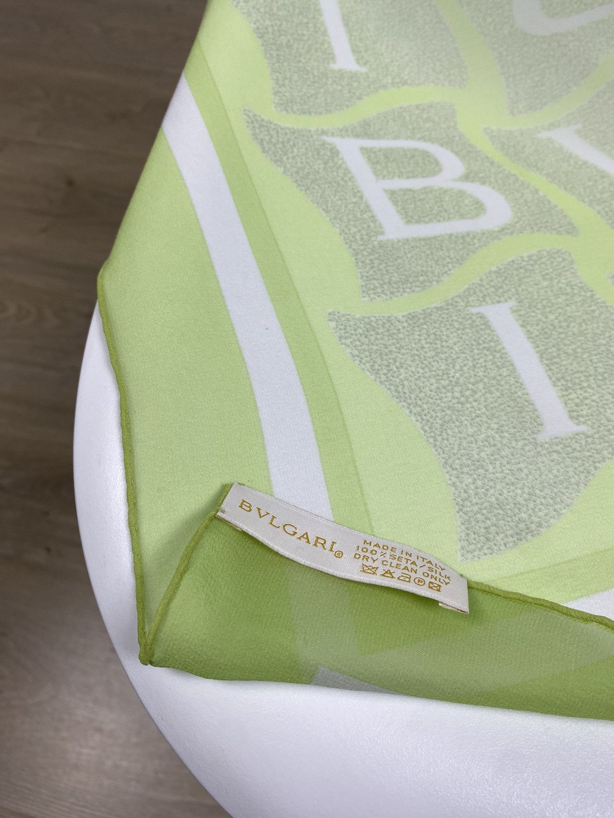 Bvlgari Bvlgari Monogrammed Leters Silk Scarf Size ONE SIZE - 3 Thumbnail
