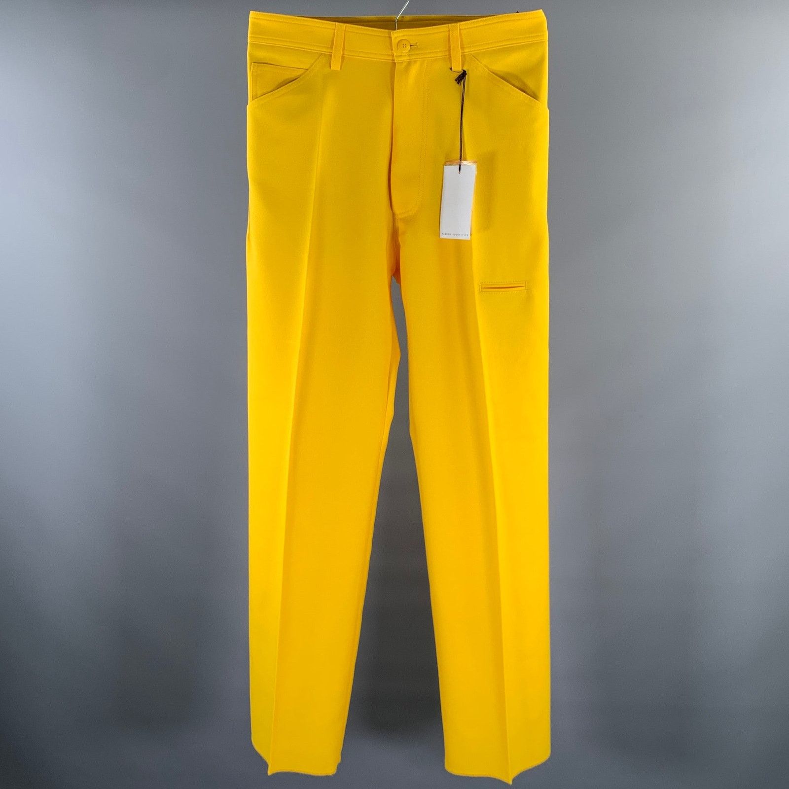 Random Identities RANDOM IDENTITIES Size 30 Yellow Polyester Casual Pants Size US 32 / EU 48 - 1 Thumbnail