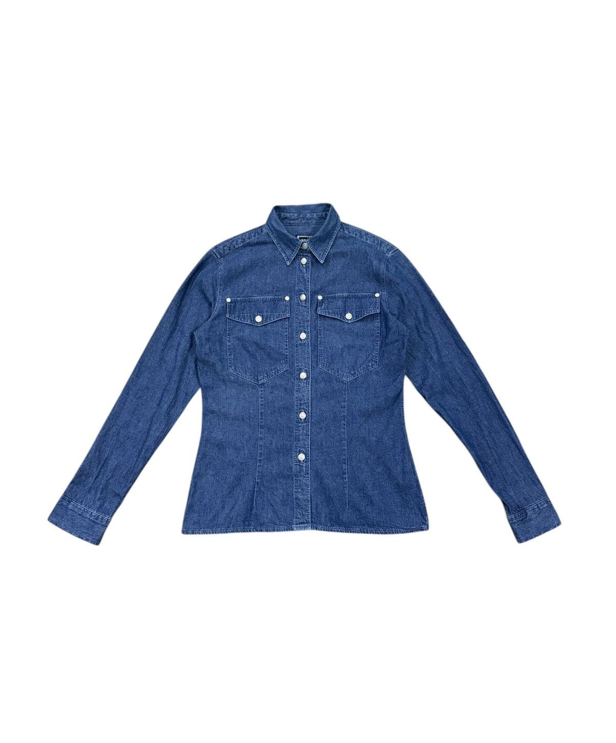 Versace RARE VERSACE WESTERN DENIM SHIRT Size S / US 4 / IT 40 - 1 Thumbnail