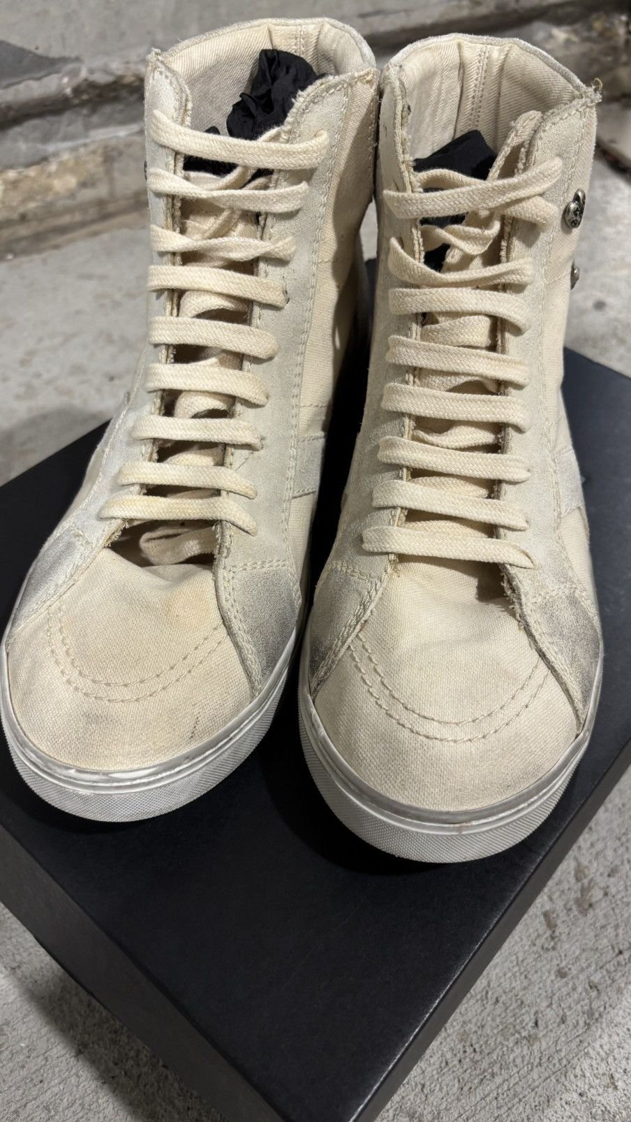 Saint Laurent Paris Saint Laurent Paris “Smoking Forever” High Top Sneaker Size US 11 / EU 44 - 7 Thumbnail