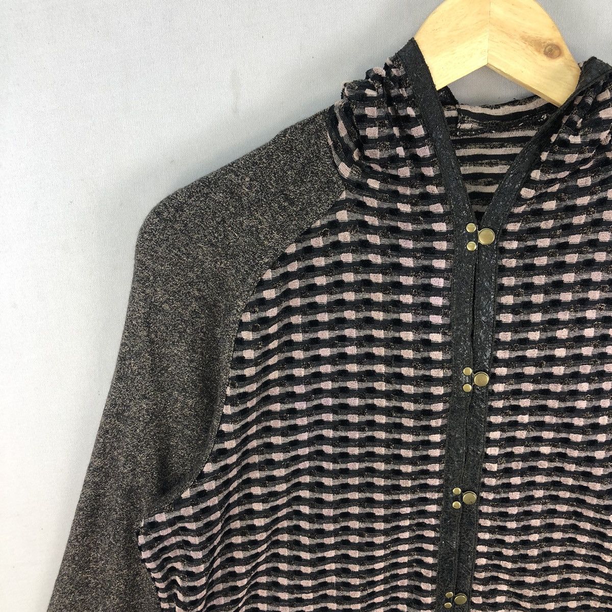 Hiroko Koshino Homme Vintage 1990s Hiroko Koshino Japan Unique Hooded Jacket Size S / US 4 / IT 40 - 2 Thumbnail