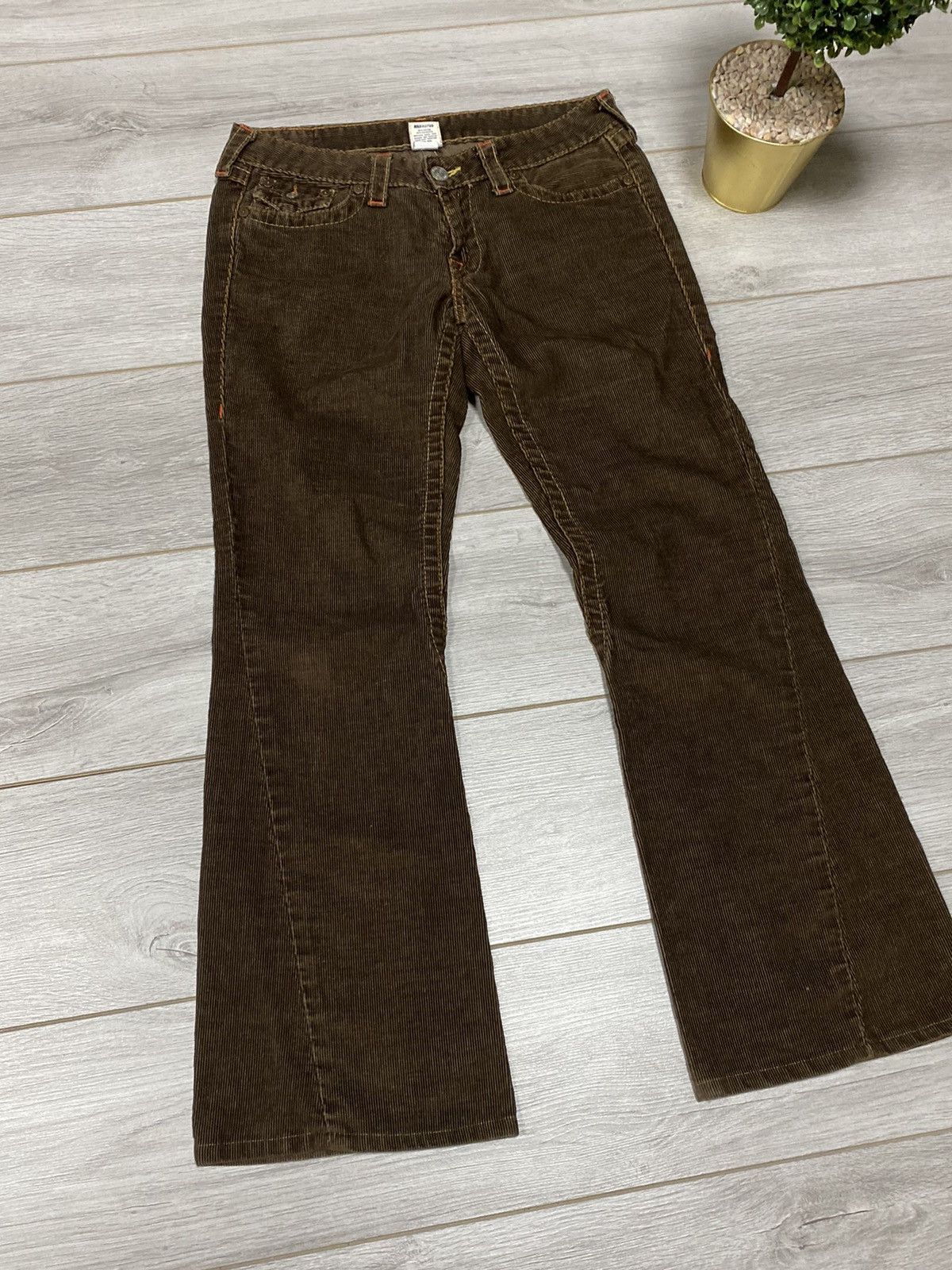 True Religion True Religion RARE corduroy vintage USA stitched flare jeans Size 30" / US 8 / IT 44 - 4 Thumbnail