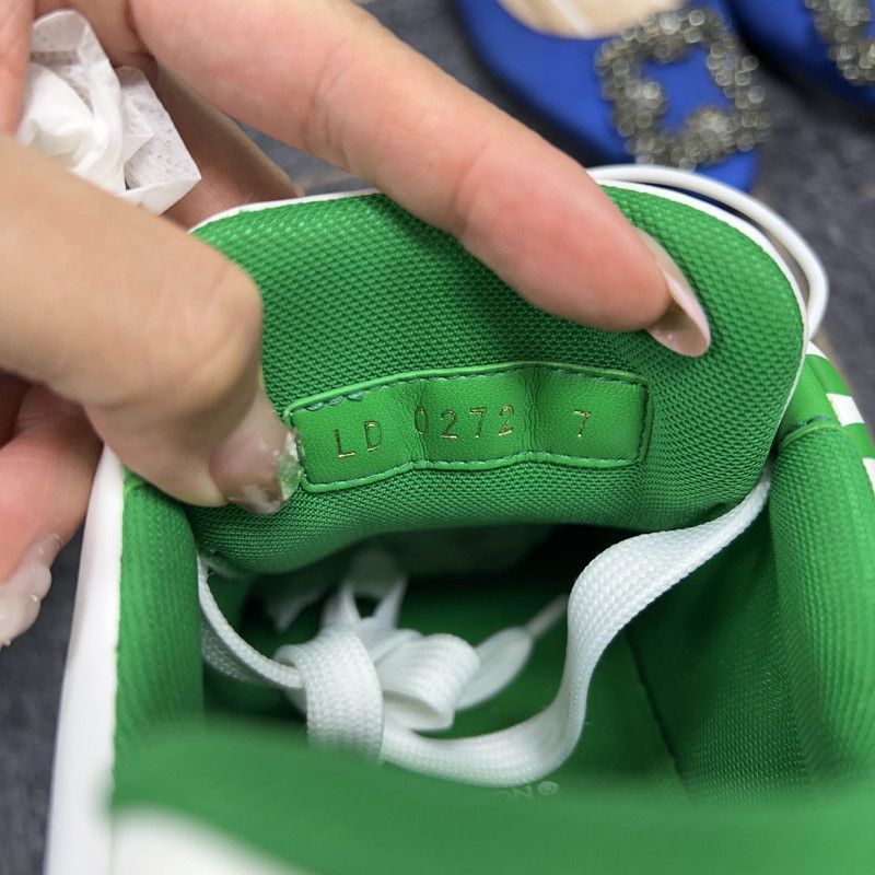 Louis Vuitton Louis Vuitton Casual White and Green Sneakers -2508 Size US 8 / EU 41 - 5 Thumbnail