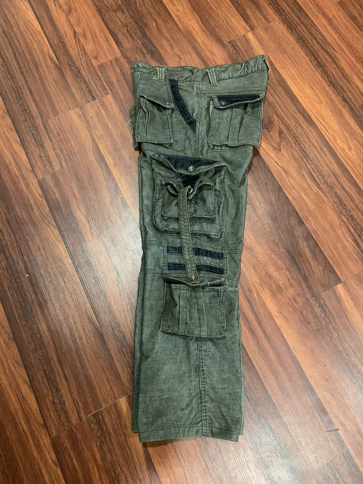 If Six Was Nine × Le Grande Bleu (L.G.B.) Blue Luis Corduroy Multipocket Cargo Pants Size US 33 - 5 Thumbnail